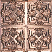 Detailed Fleur de Lis - Copper Ceiling Tile - 24 in x 24 in - #1202