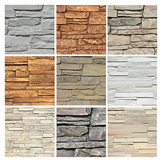 Tritan BP - Faux Stacked Stone Panel Sample Harvest Ledge or Traditions 9 x 8