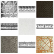 Shanko Tin Ceiling Tile and Cornices Sample Pack (3 TILES & 2 CORNICES)