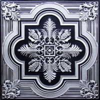 Antique silver ceiling tiles made of PVC.