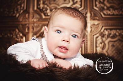Beautiful image of a baby by Creative Images by Jennifer with our decorative ceiling tiles as backdrops.