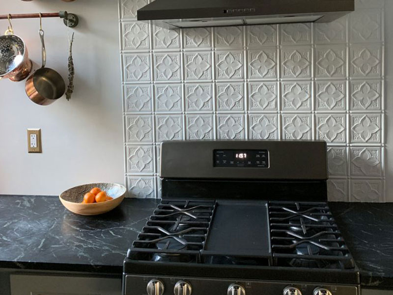 Tin Ceiling Tiles As A Backsplash