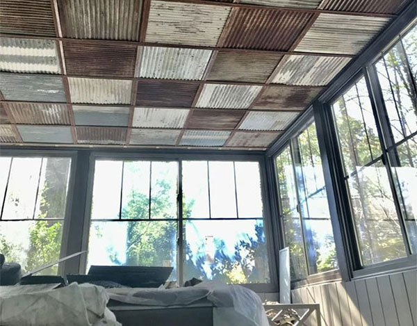 Corrugated Metal Ceiling Basement Ideas, Corrugated Tin Ceiling Ideas