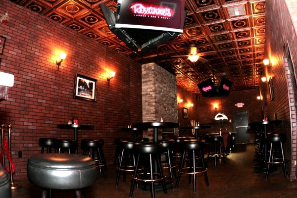 Roxannes Lounge in Long Beach California with our beautiful 210 Antique Copper ceiling tiles.