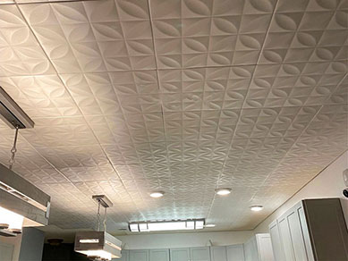 Living and Dining with Styrofoam Ceiling Tile R103