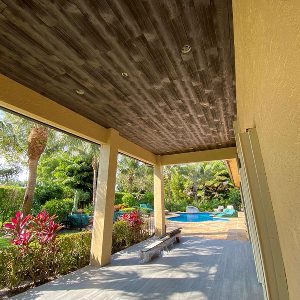 Planked Wood Ceiling