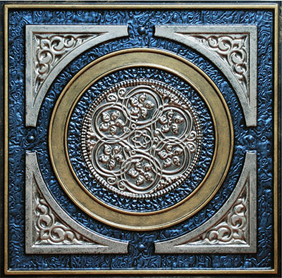 Steampunk V Fad Hand painted Ceiling tile