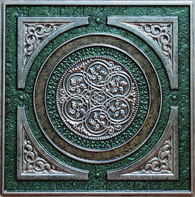 Steampunk VI Fad Hand painted Ceiling tile
