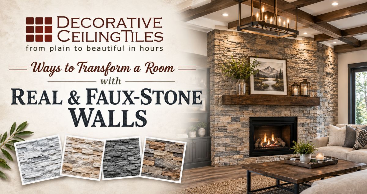 Ways to Transform a Room with Real & Faux-Stone Walls Ways to Transform a Room with Real & Faux-Stone Walls